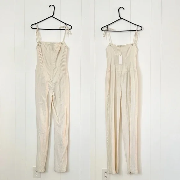 NWT Jill Renee Odette Raw Silk Jumpsuit - Picture 6 of 13